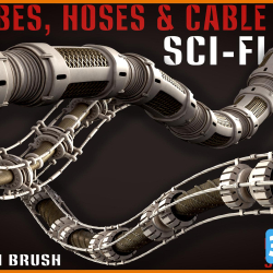 Sci Fi Tubes Hoses Cables Vol From Plugin Blender Models